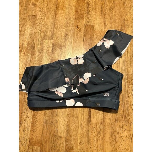 Albion Iconic Wave Orchard Fit Swim Bikini Top Floral Ruffle One Shoulder Small - Picture 1 of 5